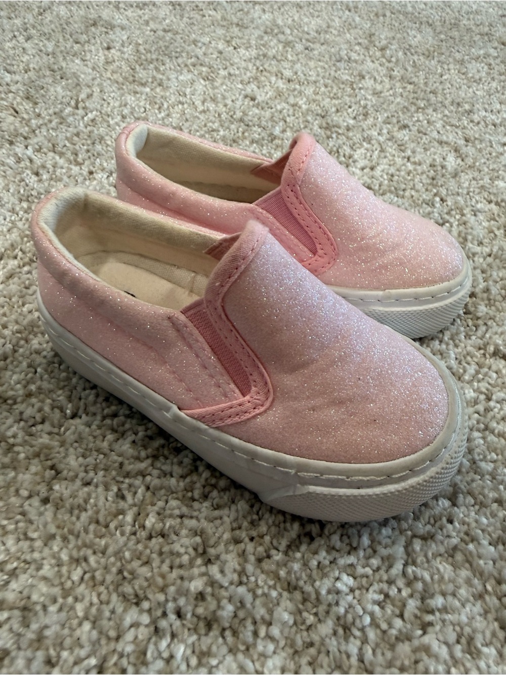 Girls' Glitter Slip-On Sneakers - Pink